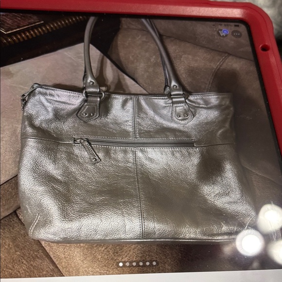 Tignanello Metallic Gray Shoulder Bag, very gently used, taken care of - Picture 7 of 7